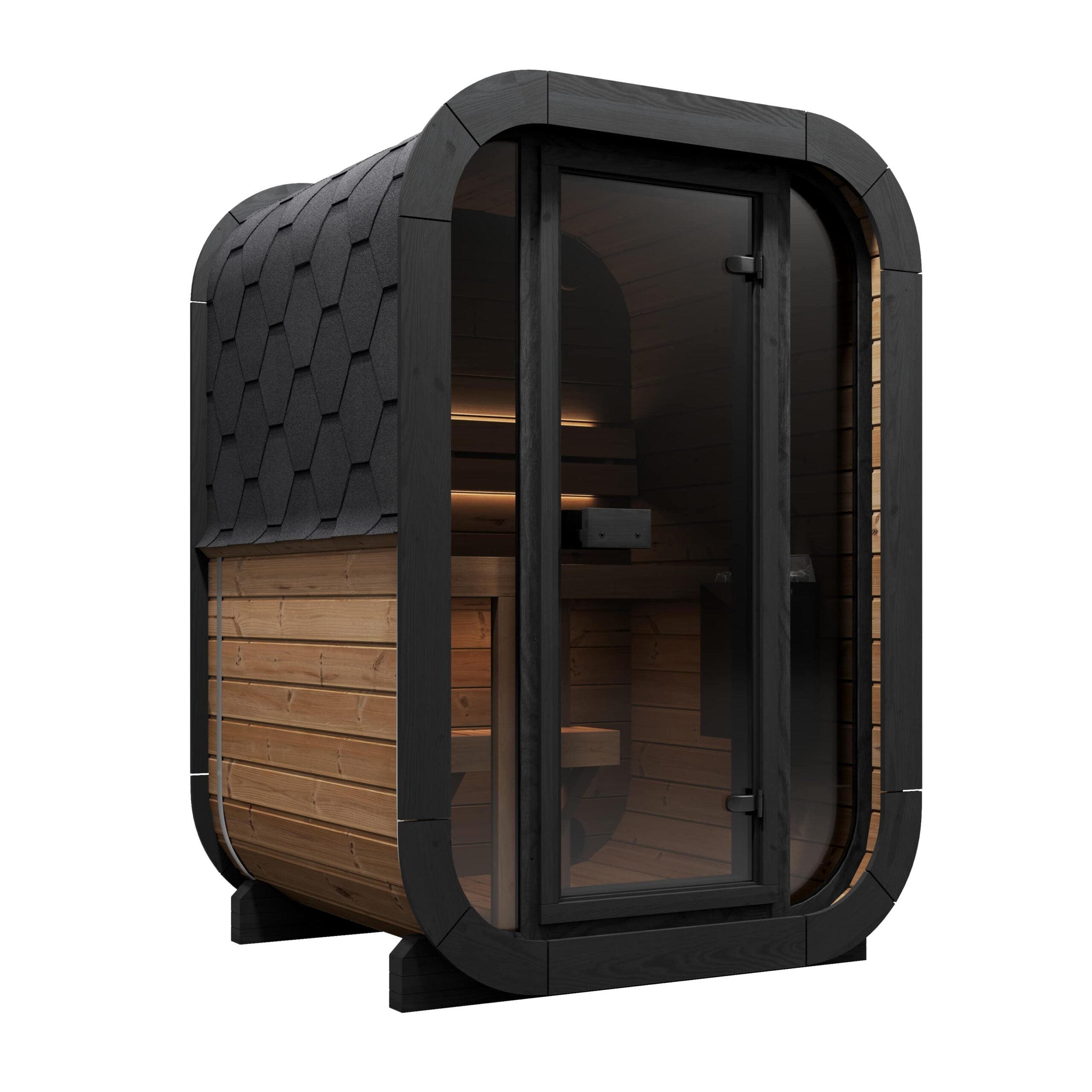 SaunaLife Model CL3G Cube-Series Outdoor 2-Person Home Sauna Kit