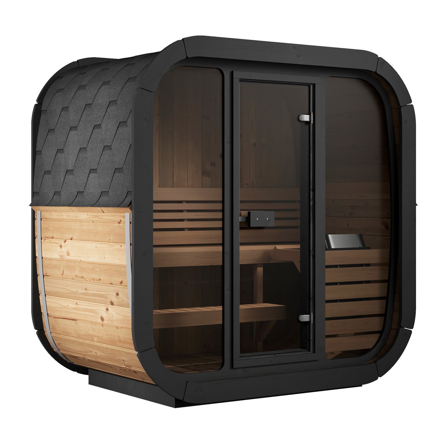 SaunaLife CL4G 3-Person Cube-Series Outdoor Sauna Kit