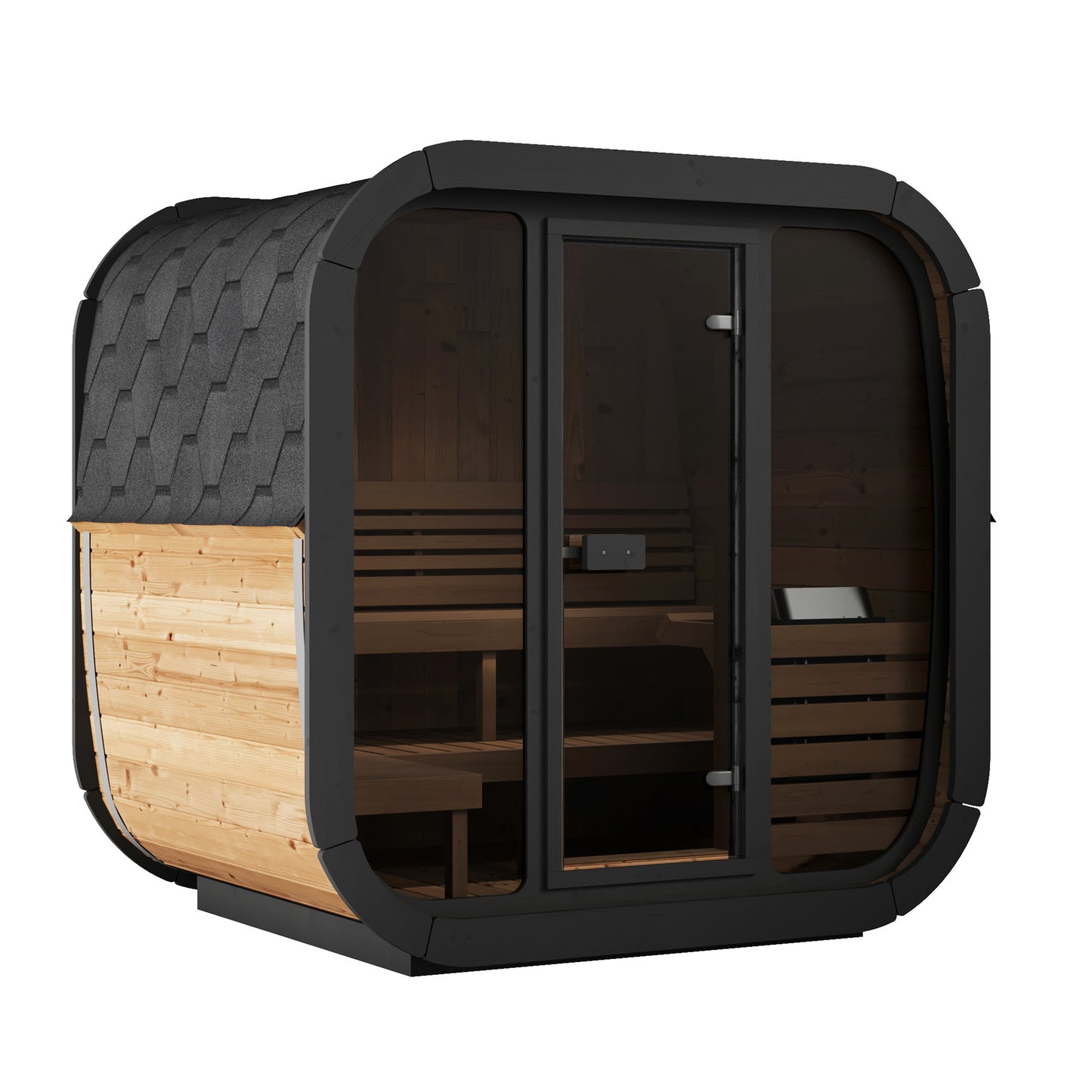 SaunaLife CL5G 4-Person Cube-Series Outdoor Sauna Kit