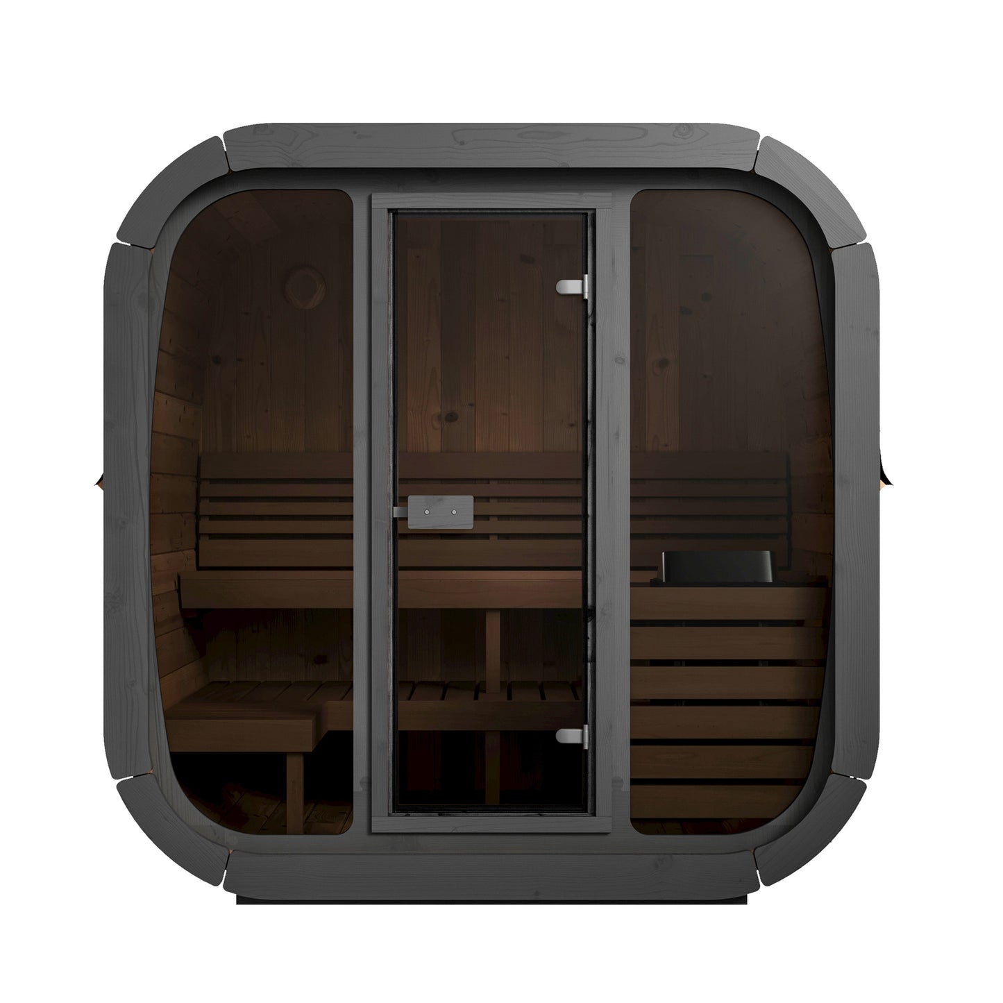 SaunaLife CL5G 4-Person Cube-Series Outdoor Sauna Kit