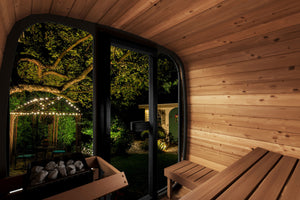 SaunaLife CL5G 4-Person Cube-Series Outdoor Sauna Kit