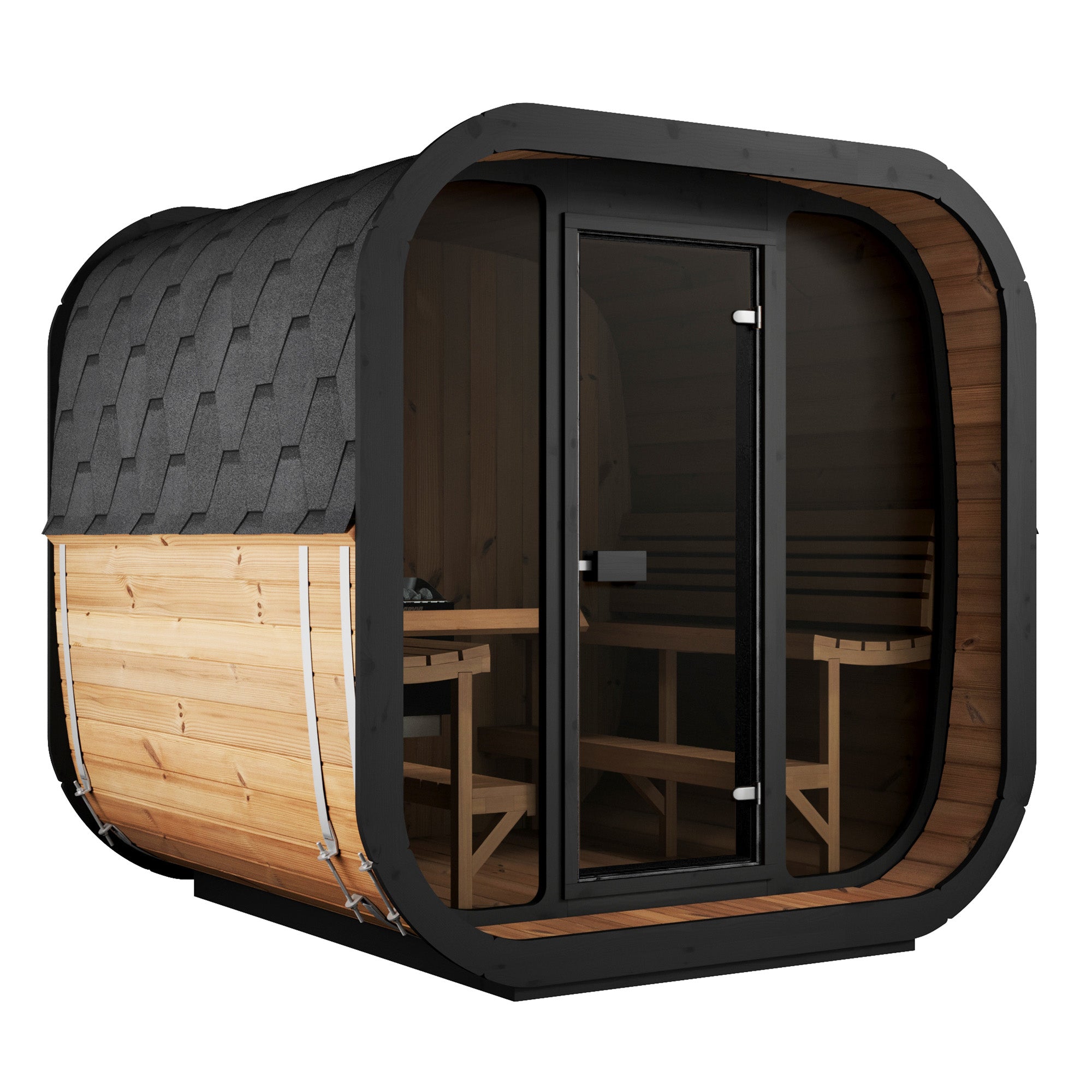 SaunaLife CL7G Traditional Outdoor Cube Sauna - Thumbnail 2