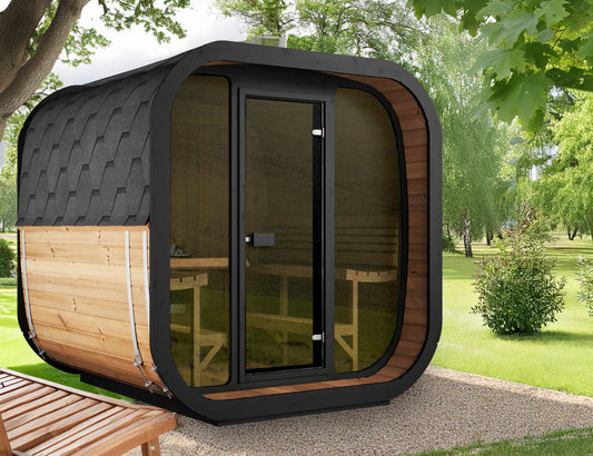 SaunaLife CL7G 6-Person Cube-Series Outdoor Sauna Kit