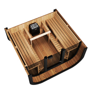 SaunaLife CL7G 6-Person Cube-Series Outdoor Sauna Kit