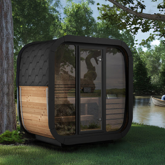 SaunaLife CL4G 3-Person Cube-Series Outdoor Sauna Kit